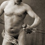 Nude-male-holding-the-handle-of-a-cable-machine-c1910-sepia---MeisterDrucke-636213a3e6f2eef3578609