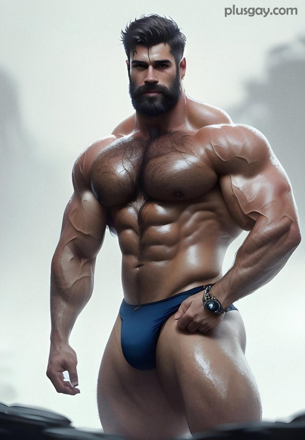 bodybuilder in blue by plubby dfriwl7 fullview