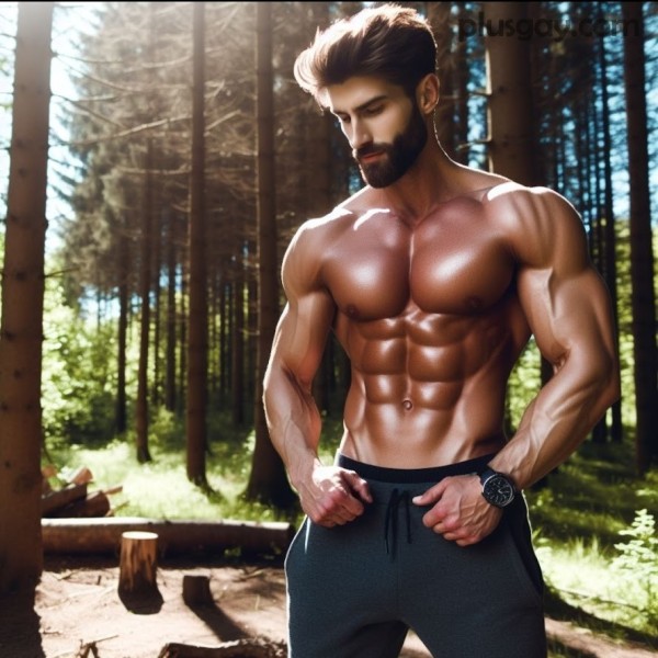 Hunk muscle at the Forest